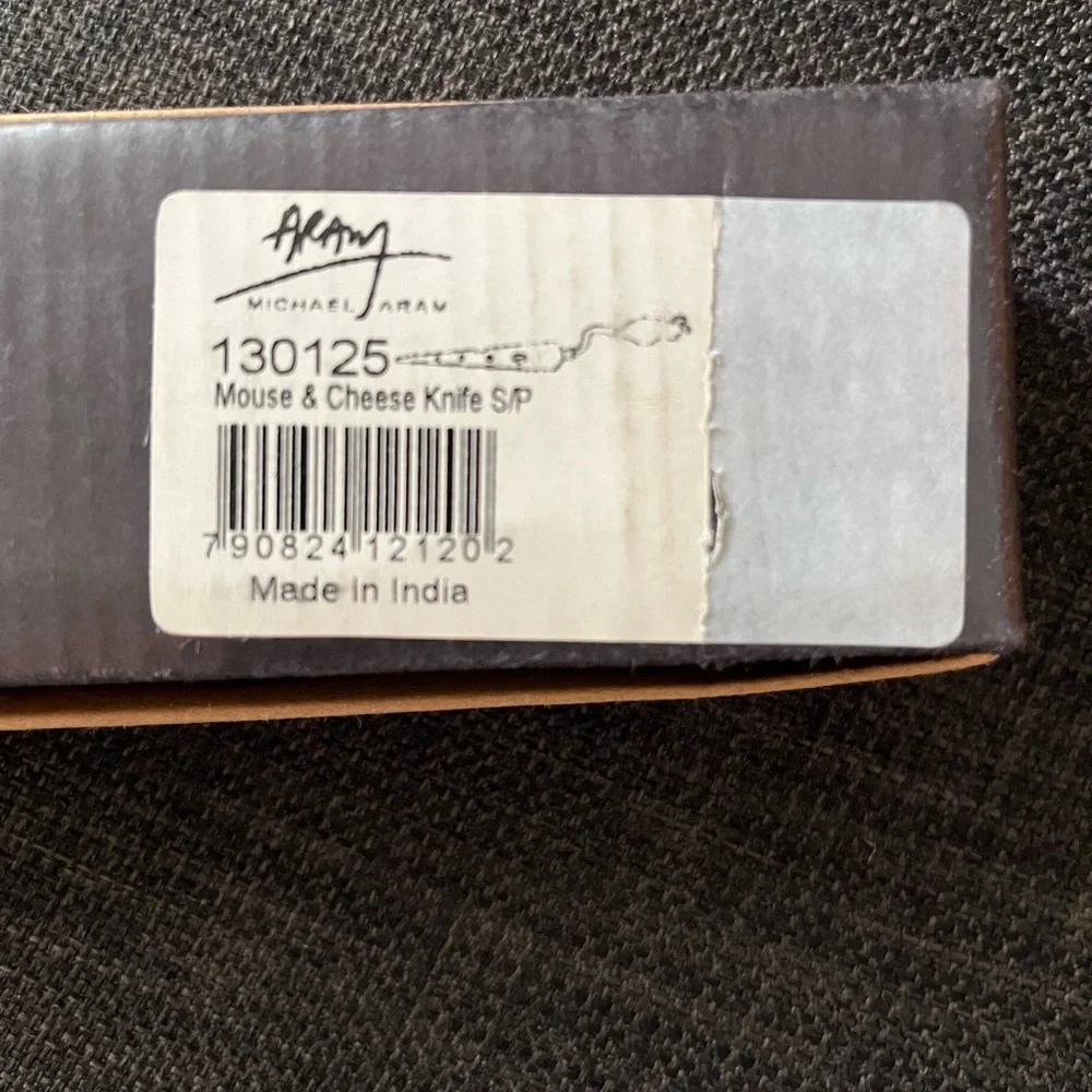 NIB Michael Aram Mouse Silver Plated Cheese Knife